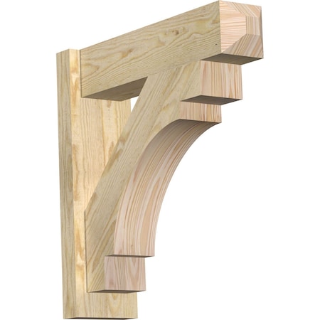 Ekena Millwork Merced Rough Sawn Craftsman Outlooker, Douglas Fir, 6"W x 22"D x 22"H OUT06X22X22MRC04RDF